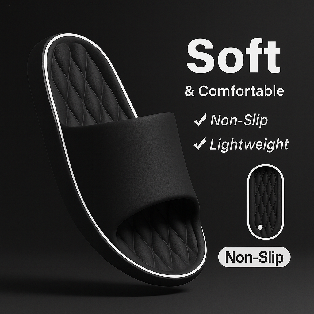 CloudStep Slides – Light, soft, and effortless comfort.