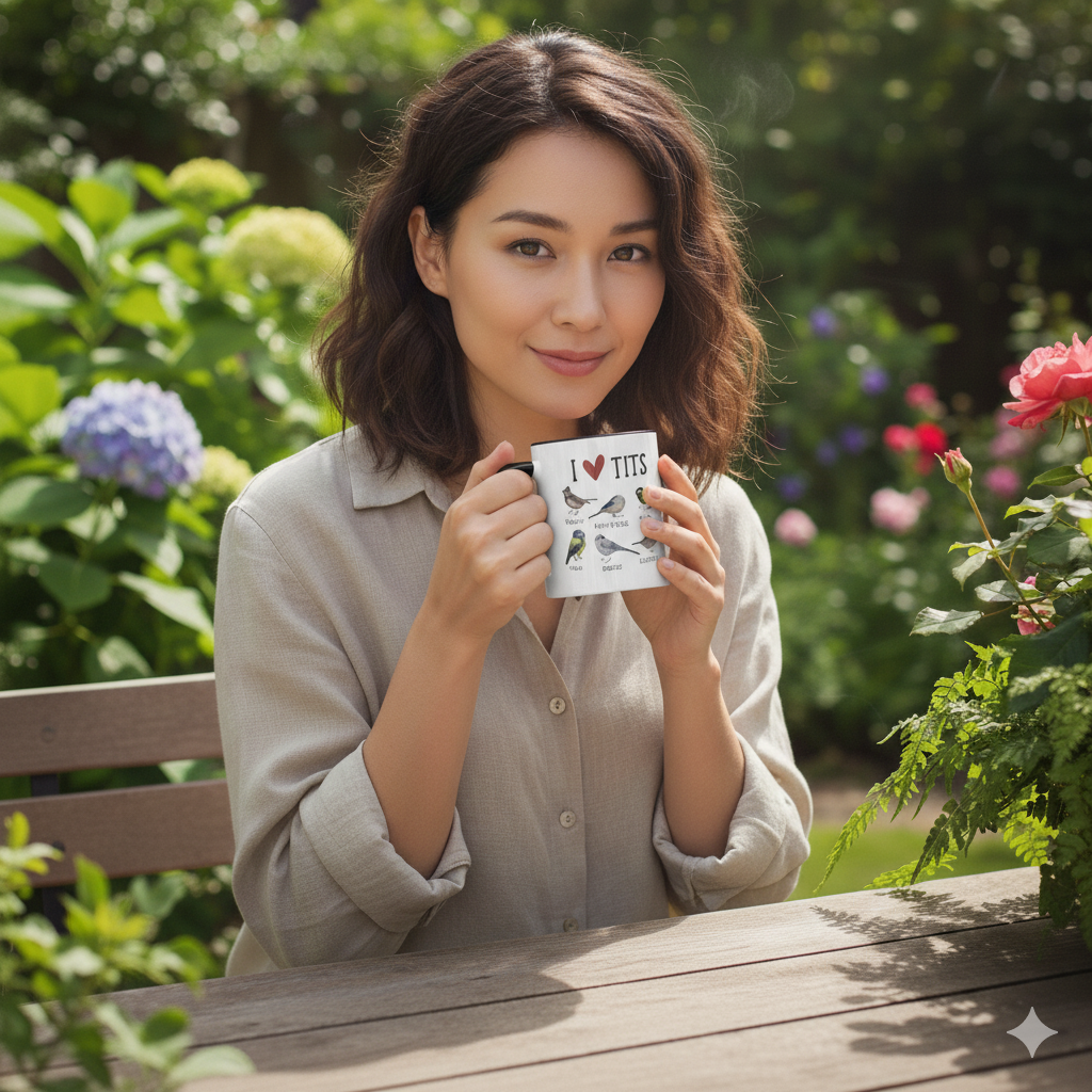 Birdwatcher's Coffee Mug - Funny 'I Love Tits' Bird Pun Cup | The BEAR cave